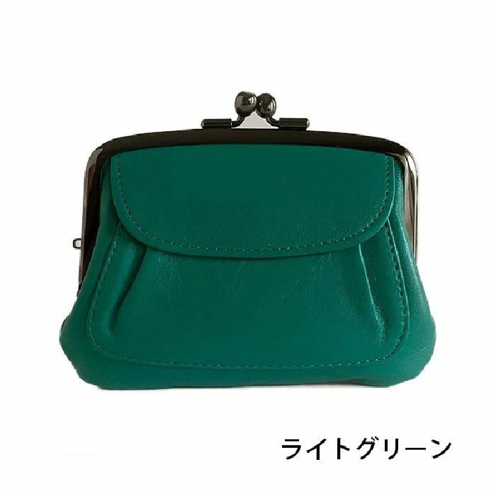 新品 COLOR PLAIN 本革 がま口財布 ミニ財布 レディース