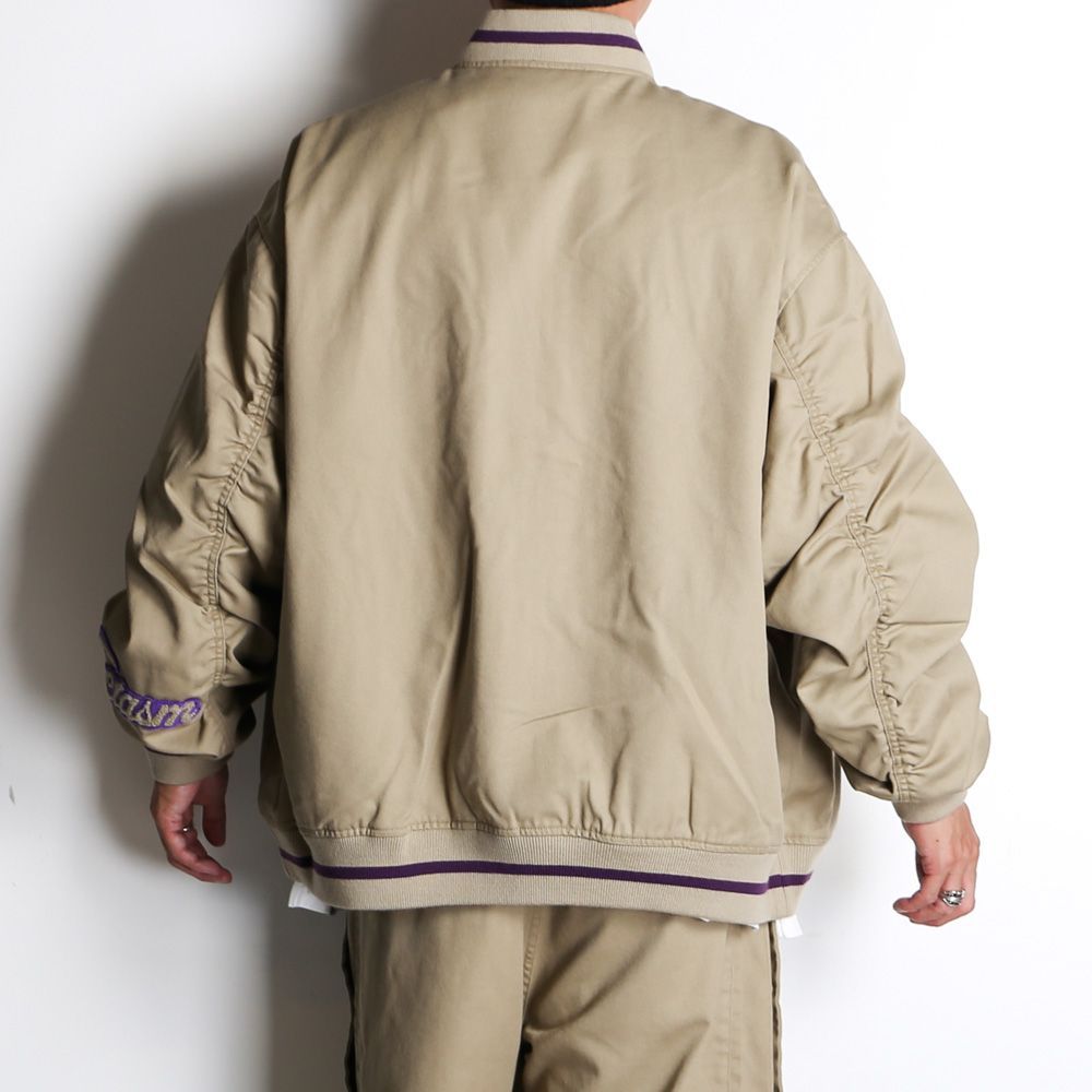 【FACETASM/ファセッタズム】× DICKIES / 7 BARS STADIUM JACKET - BEIGE / スタジアムジャケット / KR-JK-M14【メンズ】【送料無料】