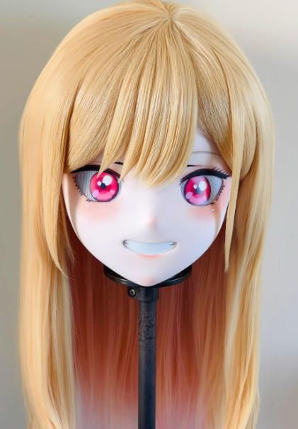 ☆即納 全頭マスク カツラ付き NO.921 フルマスク ドール ヘッド