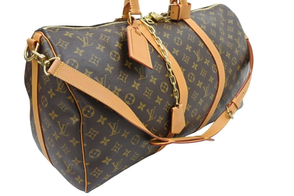 極美品 LOUIS VUITTON ルイ ヴィトン キーポルバンドリエール50 