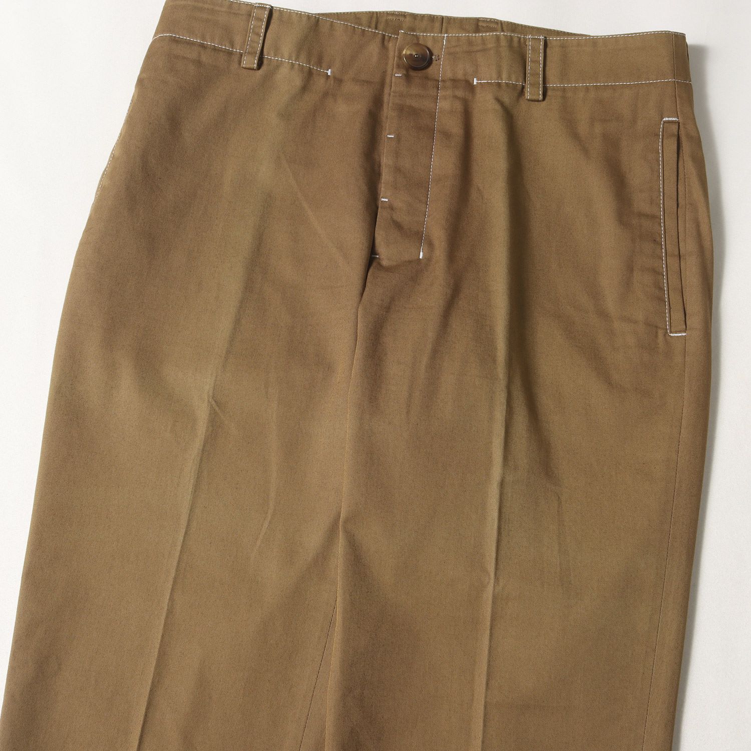 HERMES エルメス パンツ ライトブラウン サイズ:40 | ホワイト