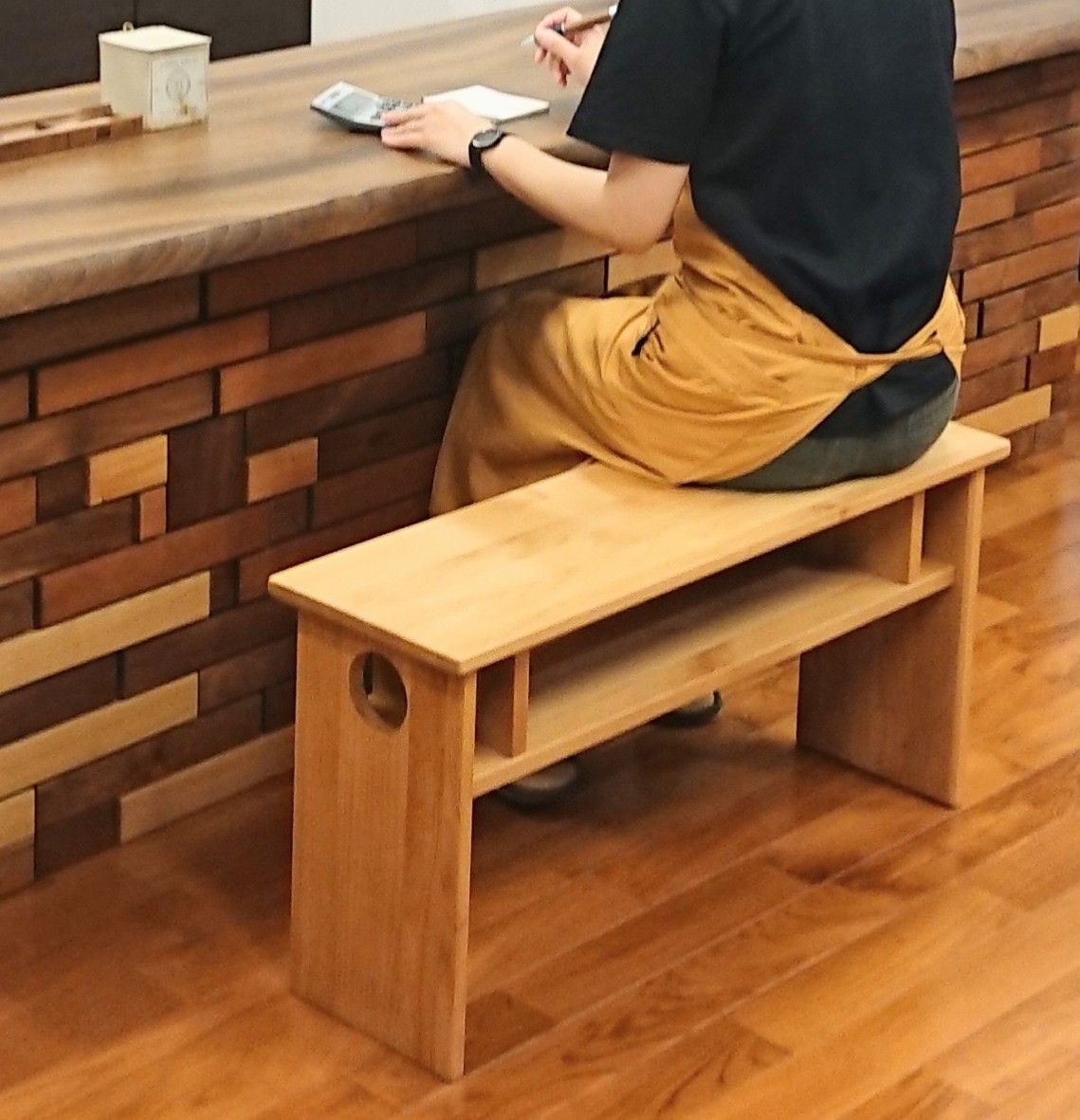 長椅子(木製収納タイプ) ベンチ 木製 玄関 棚付き 収納 長椅子 憩