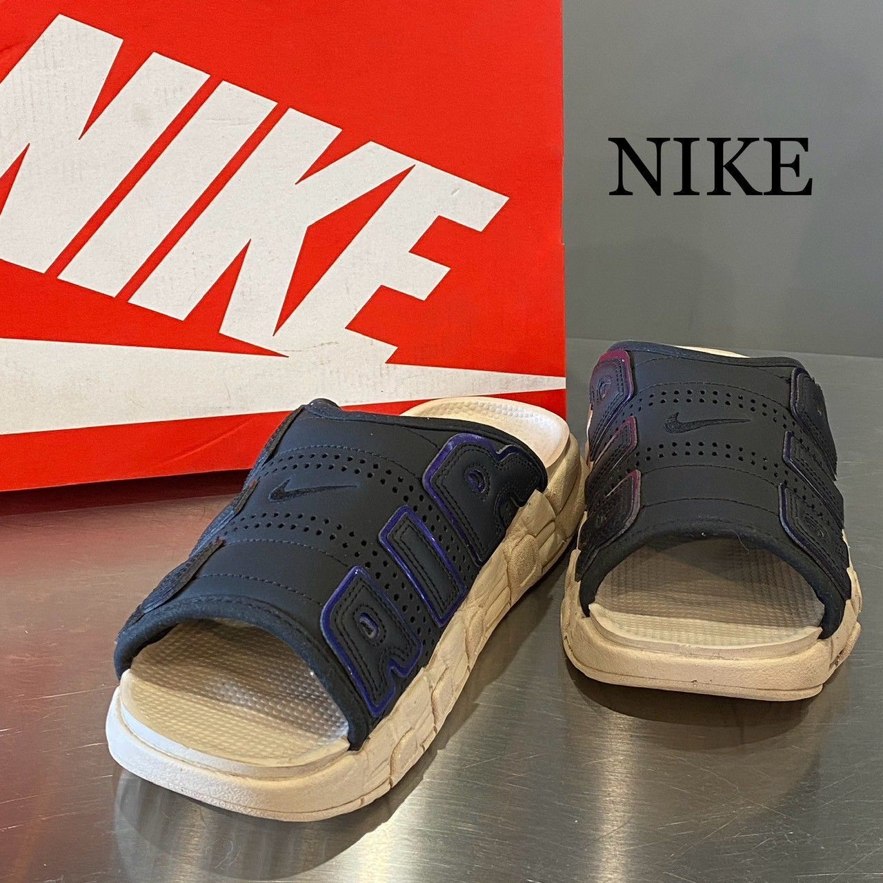 NIKE』ナイキ (27) エアモアアップテンポスライド - メルカリ NIKE』ナイキ (27) エアモアアップテンポスライド - メルカリ