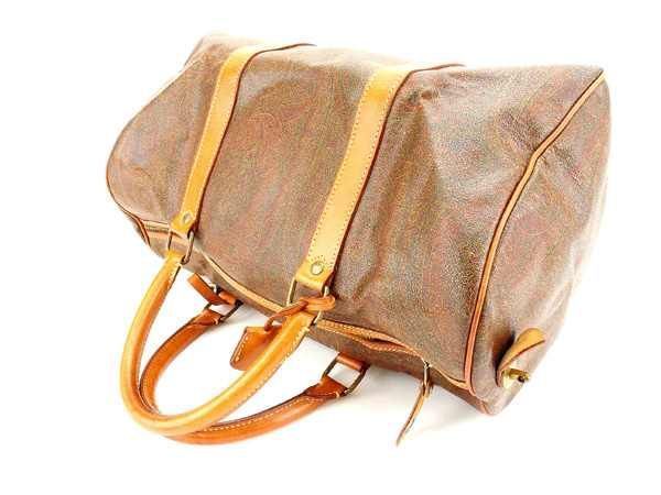 エトロ ボストンバッグ ミニボストンバッグ ペイズリー ブラウン PVC