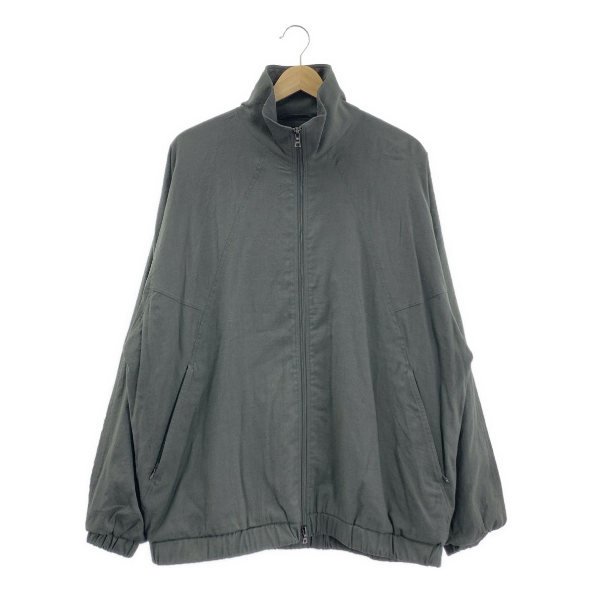blurhms | ブラームス | 2025SS | Wool Rayon Silk Track Jacket | フルジップ トラック オーバー ジャケット | 3 | グレー系 | メンズ
