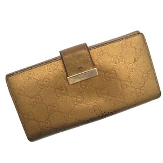 グッチ Wホック財布 グッチシマ ゴールド GUCCI ホックサイフ ホック