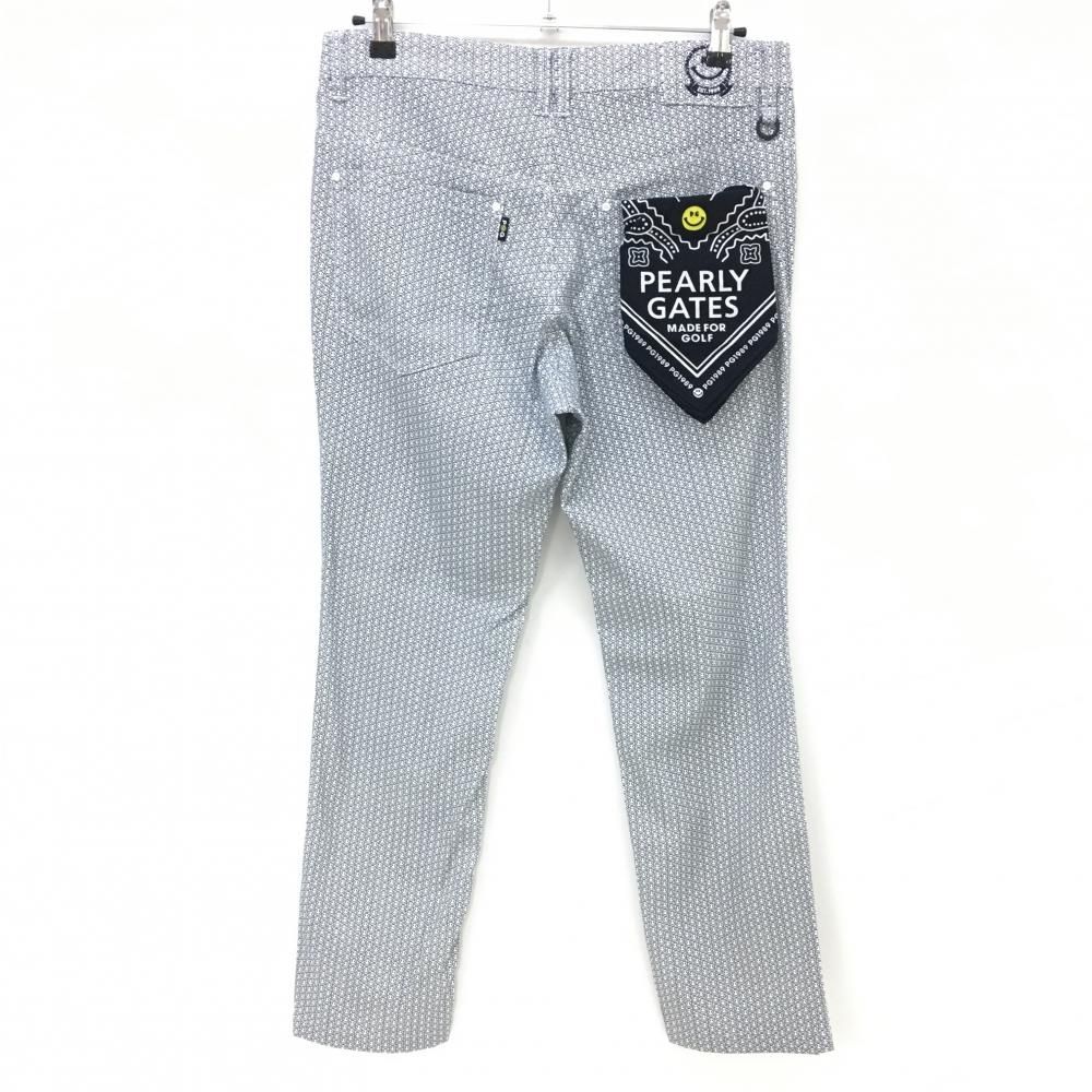パーリーゲイツ ゴルフパンツ　総柄　ニコちゃん　サイズ7 新品 パーリーゲイツ PGニコゴルフティー付 千鳥柄ストレッチ