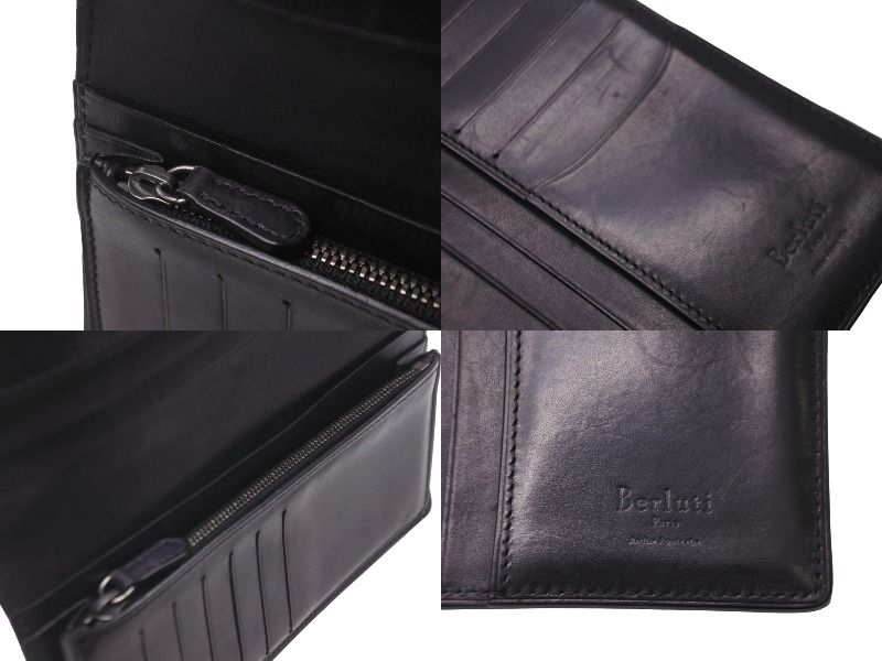 未使用品 サンタル スクリットレザー ジップロングウォレット Berluti