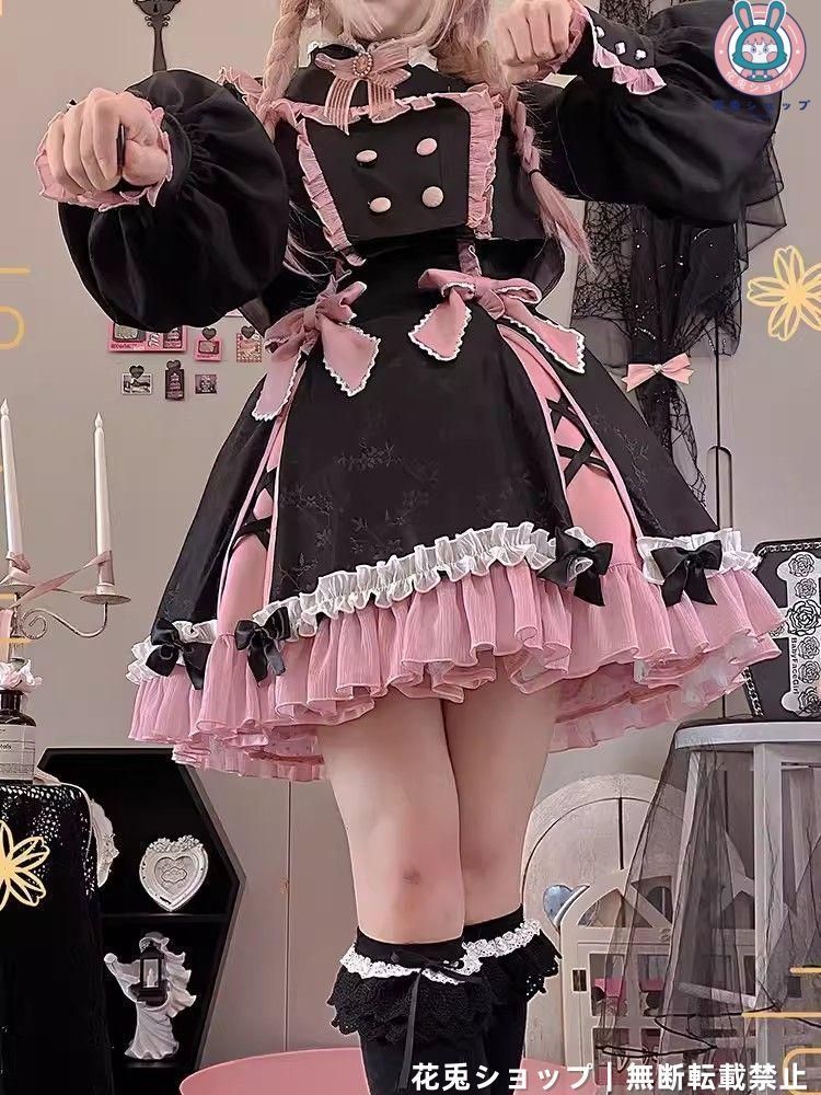 LT-21 豪華姫系 lolita 可愛 レトロ風 オリジナル 洋服 ロリータ ワンピース 美しい刺繍
