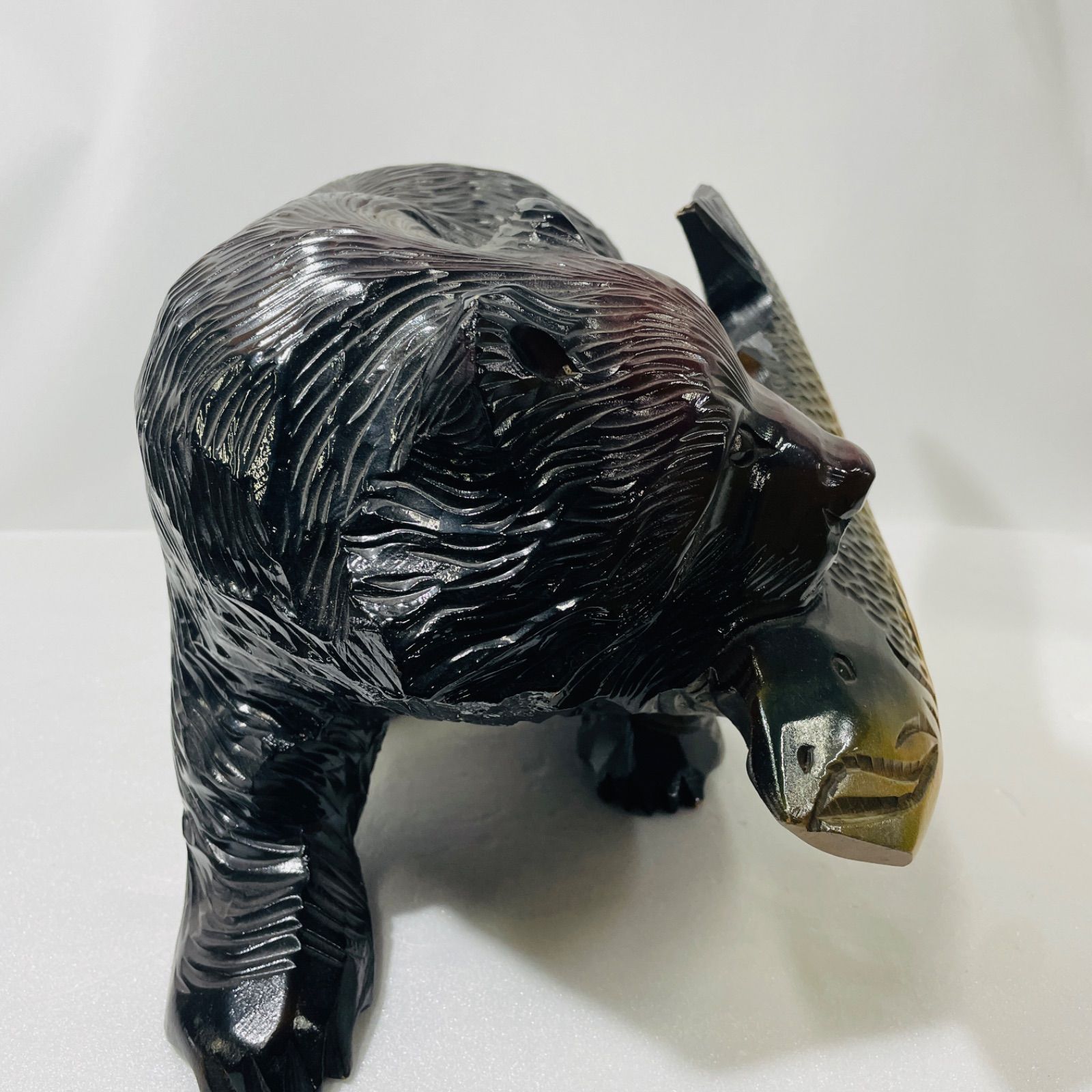 昭和レトロな木彫りの熊の置物 横幅36cm｜Yahoo!フリマ（旧
