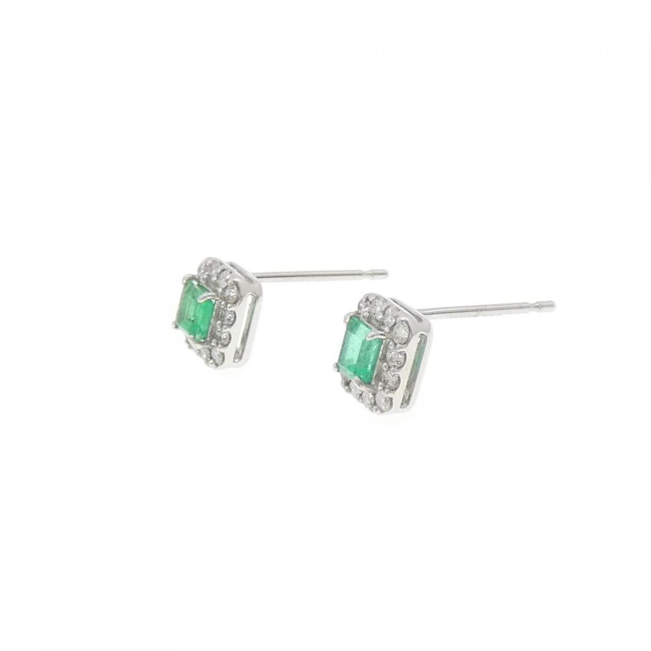 新品】PT900 エメラルド ピアス 0.33CT - メルカリ