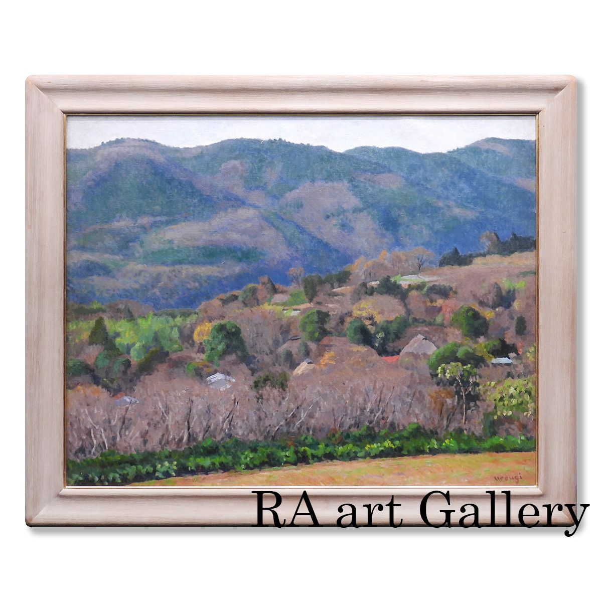 上杉吉昭 千村晩秋 油彩30号 風景画 百貨店個展多数 原画 絵画 真作保証 上杉吉昭 千村晩秋 油彩30号 風景画 神奈川県秦野市の山間 四季