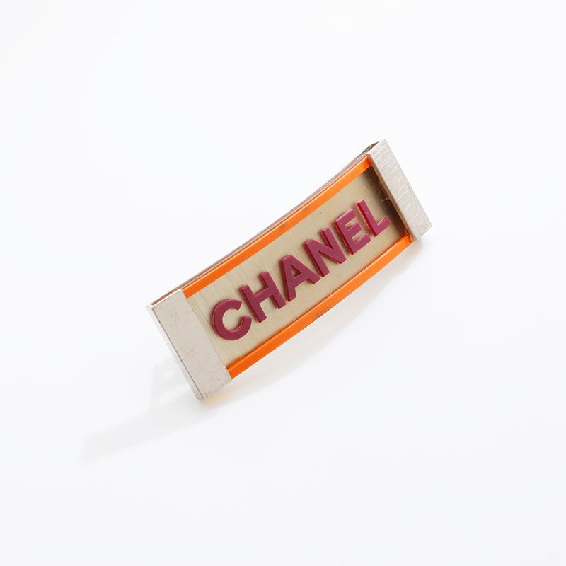 CHANEL シャネル ヘアアクセサリー 01P 2001年 ロゴ バレッタ