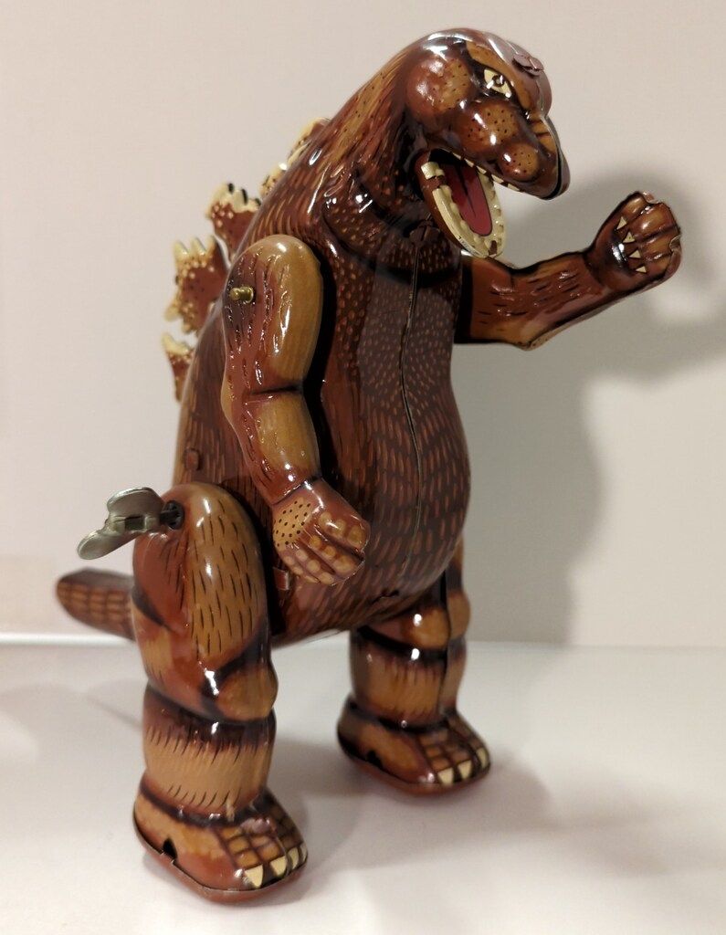 ビリケン商会 ゼンマイ歩行ブリキ ゴジラ (グリーン) 180mm
