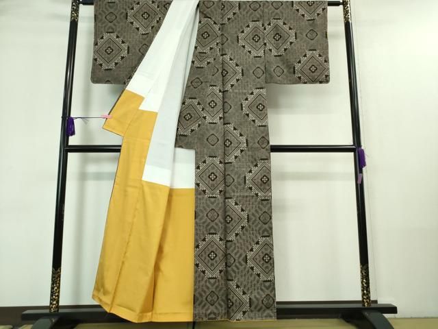 平和屋着物●希少　本場大島紬　龍郷絣　逸品　未使用　DZAB2507kh6 平和屋着物○希少 本場大島紬 龍郷絣 逸品 未使用 DZAB2507kh6の通販