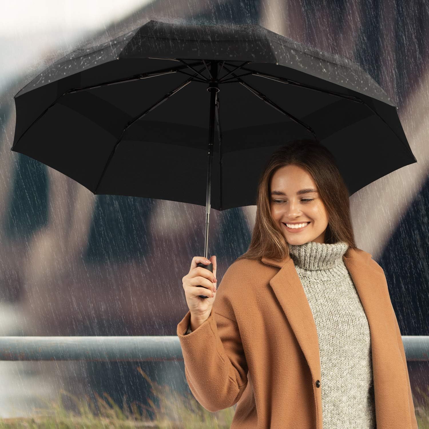 Repel Umbrella 防風トラベルアンブレラ - 折りたたみ傘自動開閉 - 折りたたみ傘 最強 - 折り畳み傘おしゃれ - コンパクト、軽量、  :YS0000037033484761:Pink Carat - 通販 - Yahoo!ショッピング - ゴルフ