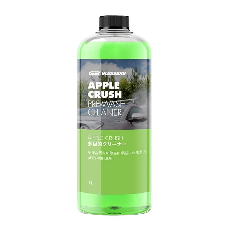 【新品】 GLOSSBRO アップルクラッシュ 中性タイプのプレウォッシュ専用シャンプー 汚れを浮かせて剥がす安全で強力な洗浄力 大容量 マルチクリーナー シャンプー前予洗い リンゴの香り グ