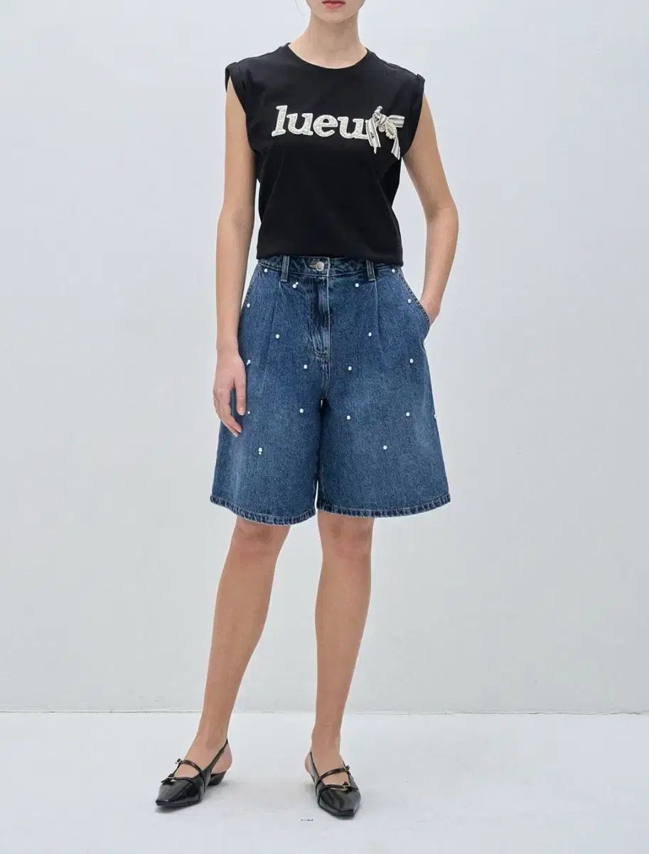マイ ㄴ 25ss デニムハーフパンツ