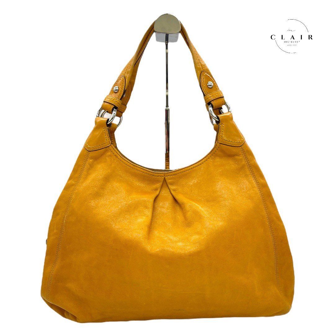 COACH コーチ レザー ワンショルダーバッグ ハンドバッグ 山吹色  