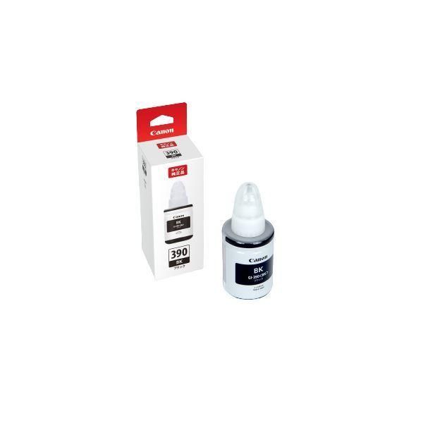 (まとめ) CANON(キヤノン) 〔純正〕 インクボトル GI-390BK ブラック 〔×3セット〕