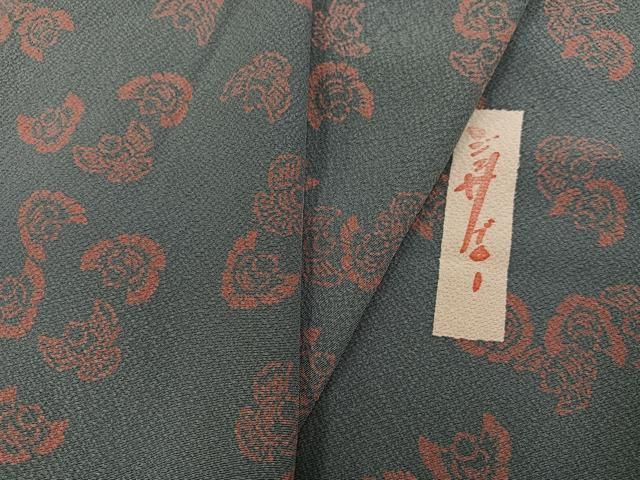 平和屋着物 世界的人形師 辻村寿三郎 ジュサブロー 小紋 ふくら雀 正絹 AABC6862ph