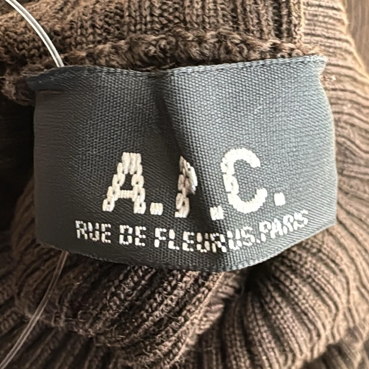 A.P.C.(アーペーセー) 長袖セーター レディース美品 - ダークブラウン タートルネック - メルカリ