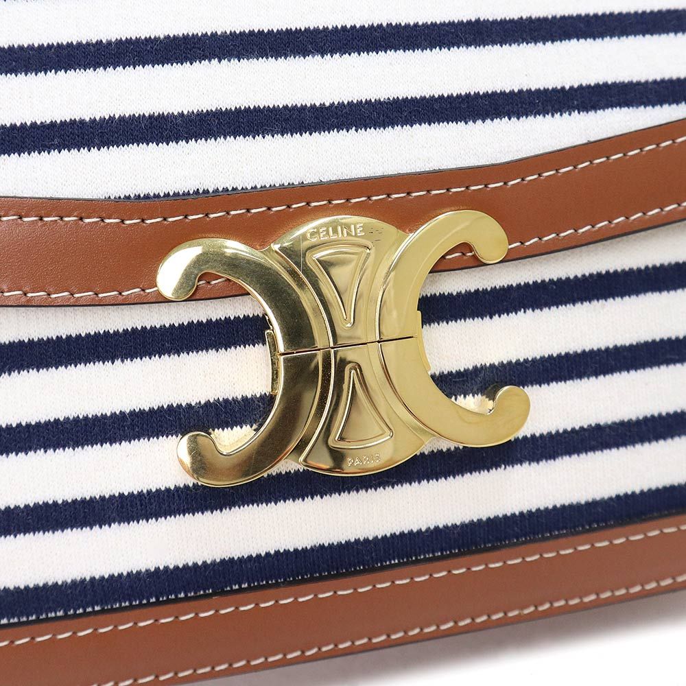 美品【正規品】セリーヌ　クラシックトリオンフショルダーバッグ　カーフスキン 楽天市場】【未使用 展示品】セリーヌ CELINE クラシック トリオンフ