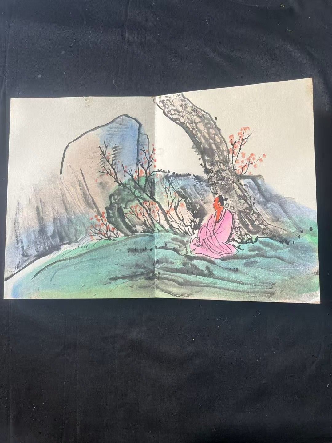 中国古美術・人物畫画・冷枚印款・純手描き・宣紙・国画・書道