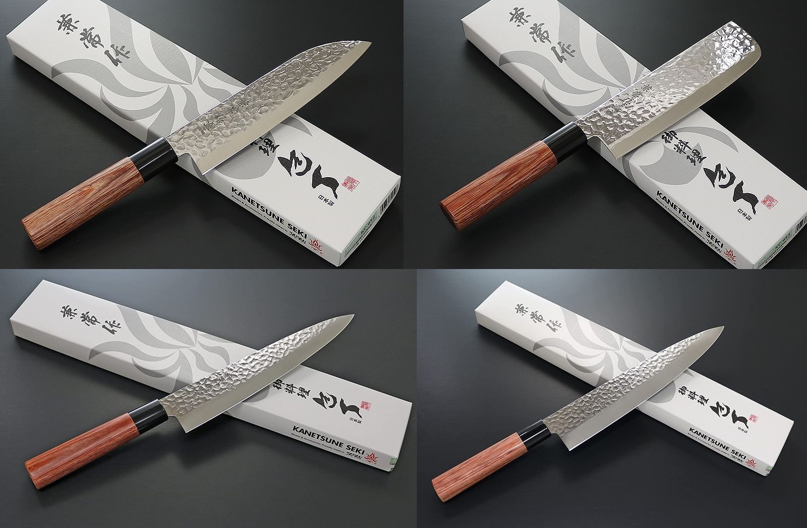 包丁 KC-952 三徳 KC-953 薄刃型 KC-957 牛刀 KC-958 牛刀セット 兼常作 ステン1K6 槌目磨き