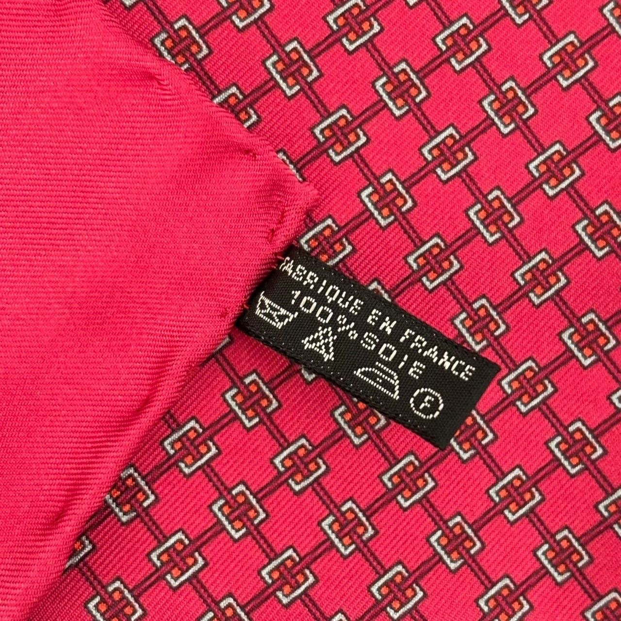 HERMES エルメス スカーフ 赤系 カレ40 ルロタージュ プチカレ シルク