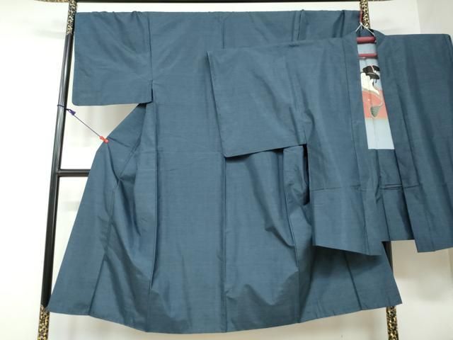 平和屋着物●男性 本場大島紬 アンサンブル 長羽織 カタス 正絹 DAAW5377ud