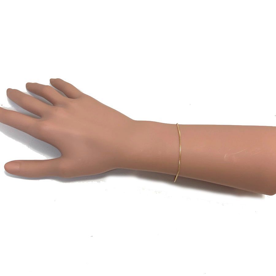 喜平ブレスレット K 18 18金 2面 20 cm 軽い中空タイプ 引輪プレート 造幣局ホールマーク付