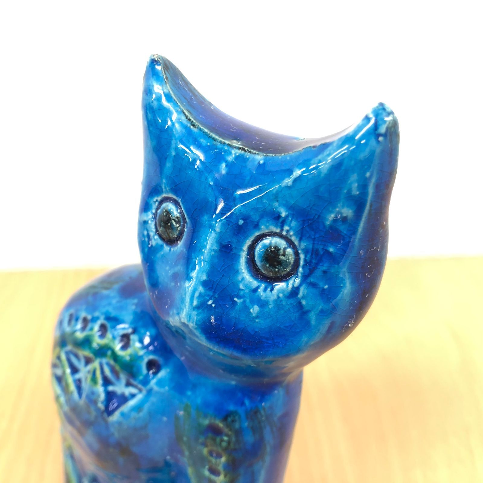 美品　FLAVIA/BITOSSI(フラビア/ビトッシ) リミニブルーの青い猫