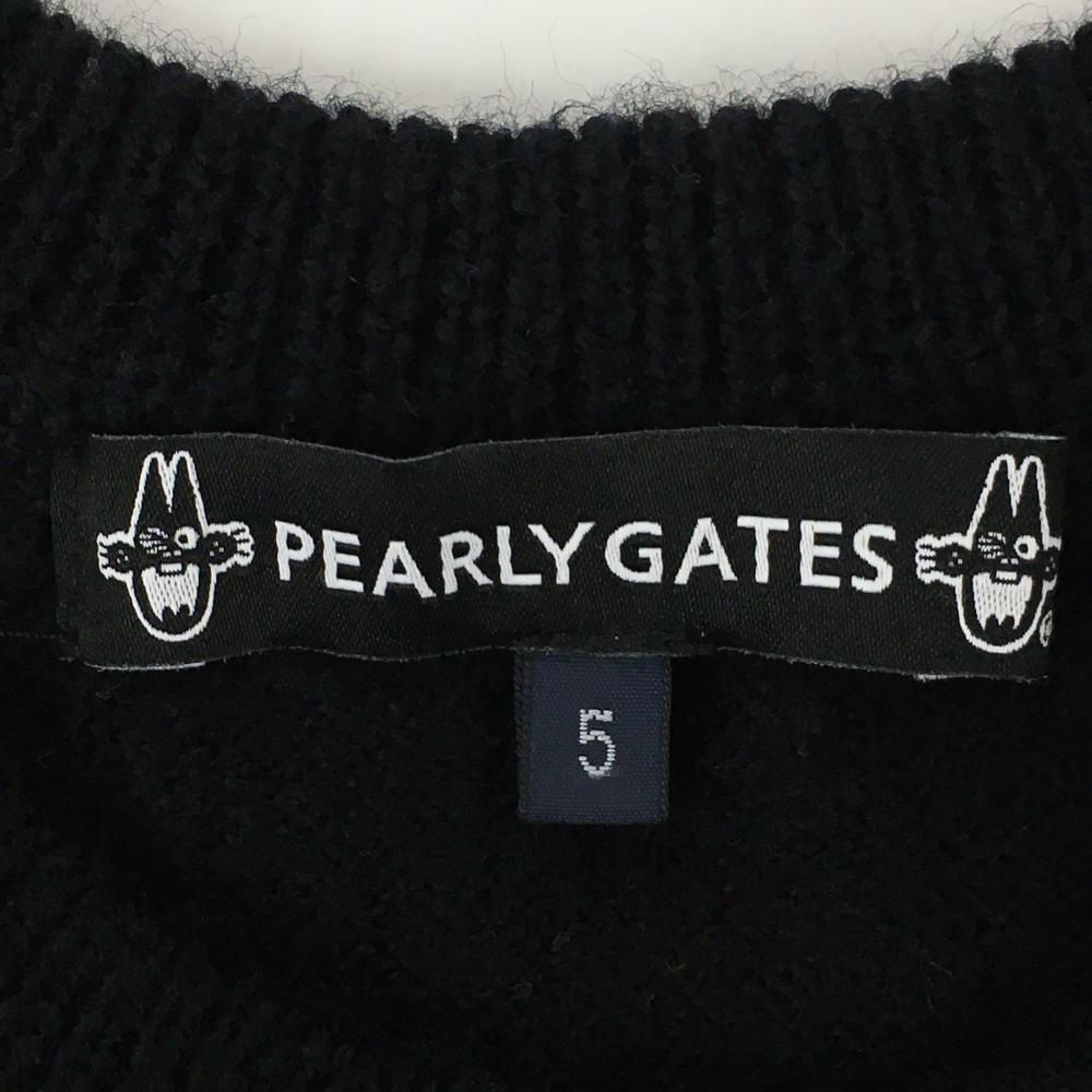 パーリーゲイツ×ニャロメのセーター☺️ ゴルフウエア 美品】パーリーゲイツ セーター 白×黒 太ボーダー ニャロメ