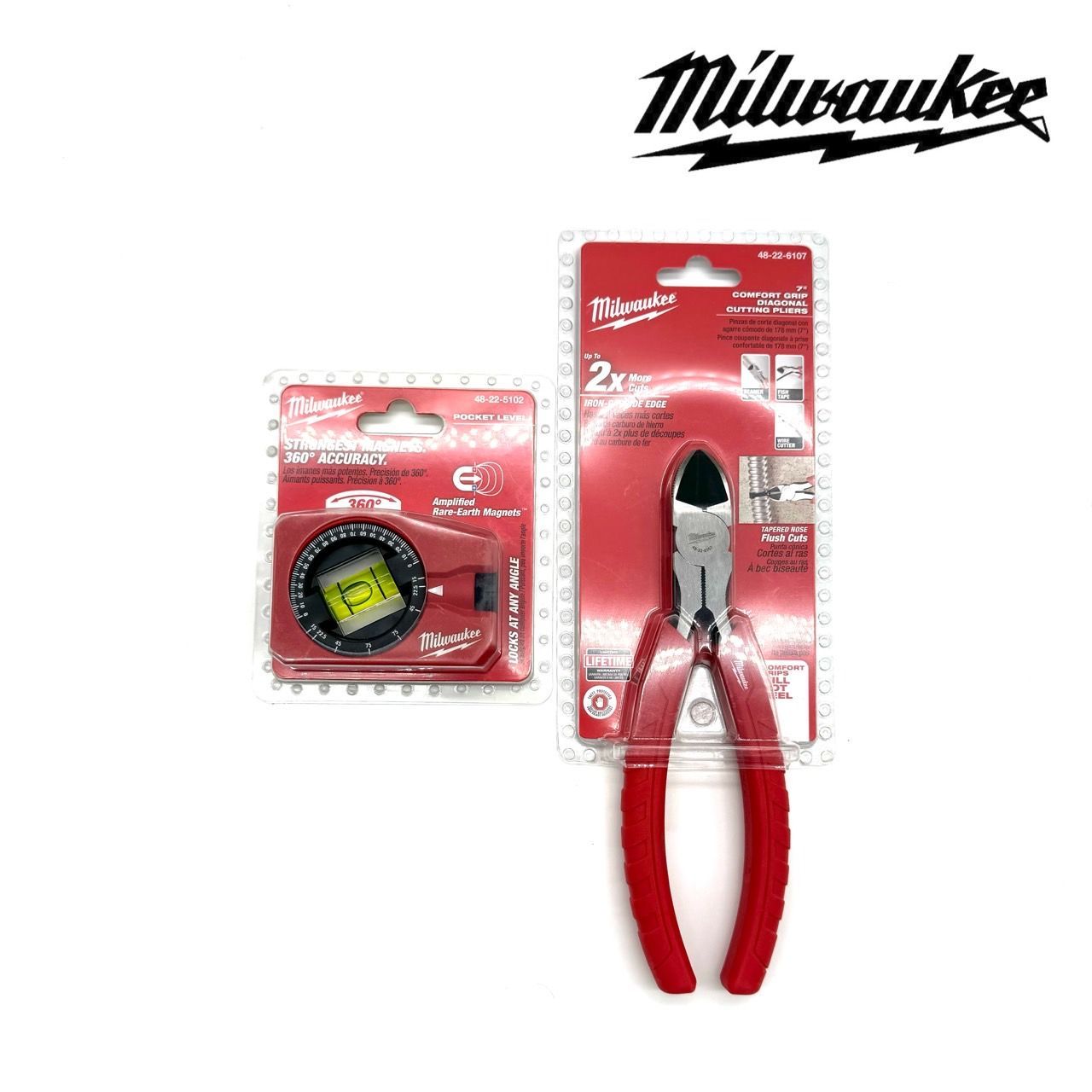 お買い得セット!! 日本未発売 Milwaukee ミルウォーキー ニッパー 水平器 2点セット