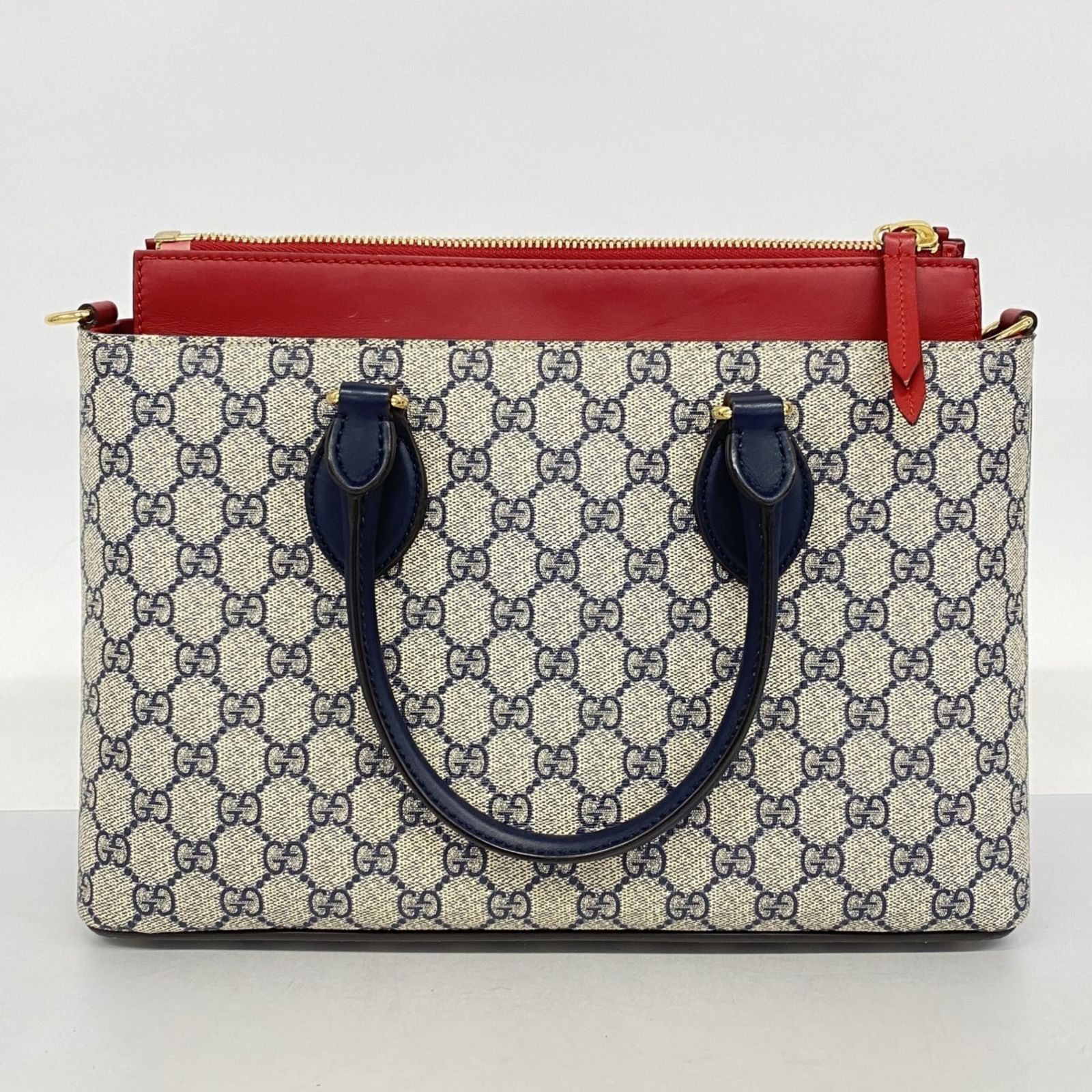 GUCCI ネイビー レッド ハンドバッグ 楽天市場】【中古】GUCCI（グッチ） 372618 GGスプリーム