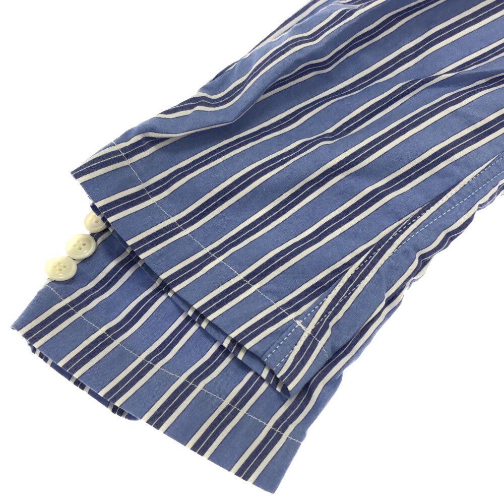 美品　コムデギャルソンオム　テーラードジャケット　ストライプ　リネン　ブルー COMME des GARCONS HOMME (コムデギャルソンオム) 22SS HI-J022