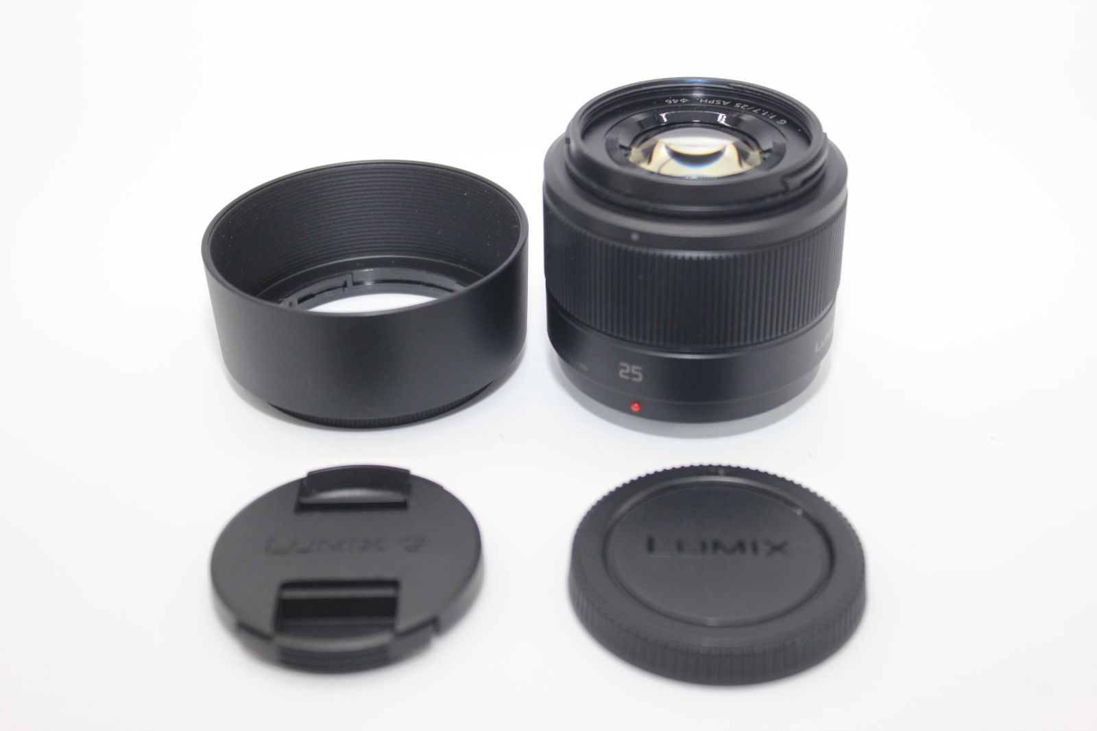 パナソニック単焦点レンズ25mm/F1.7ブラック美品 □ほぼ新品