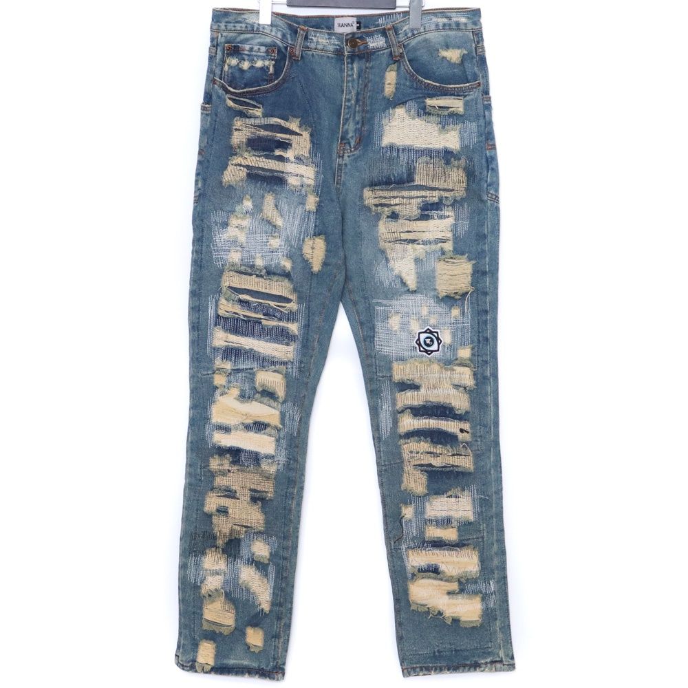 WANNA L.F.S.E 55 DISTRESSED JEANS サイズ2 インディゴ - メルカリ