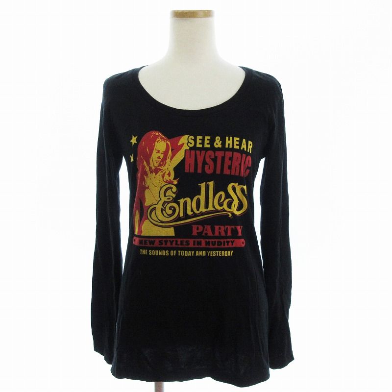 【美品】ヒステリックグラマー 長袖カットソー ヒスガール (ガール) プリント ヒステリックグラマー HYSTERIC GLAMOUR Tシャツ カットソー