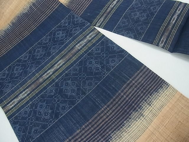 平和屋本店□希少 夏物 重要無形文化財 本場宮古上布 苧麻 九寸名古屋