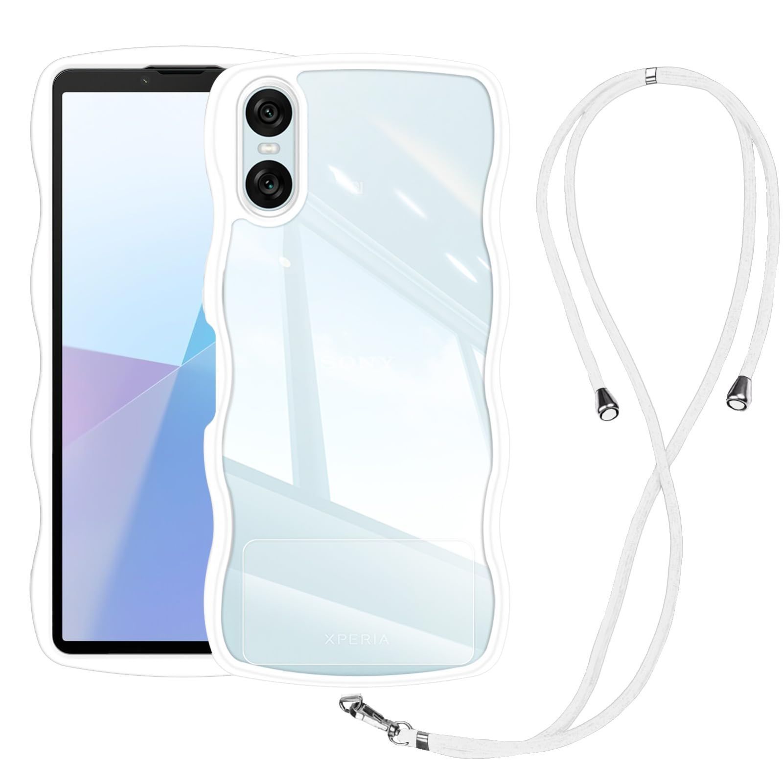 Xperia 10 VI Bule ケース付き ケース屋 - Xperia 10 VI SO-52E SOG14 A402SO XQ-ES44｜Yahoo