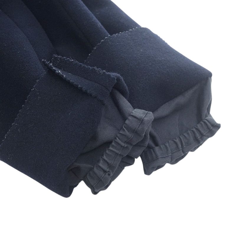 カラー/KOLOR BEACON タスマニアバイルメルトン Pコート ネイビー