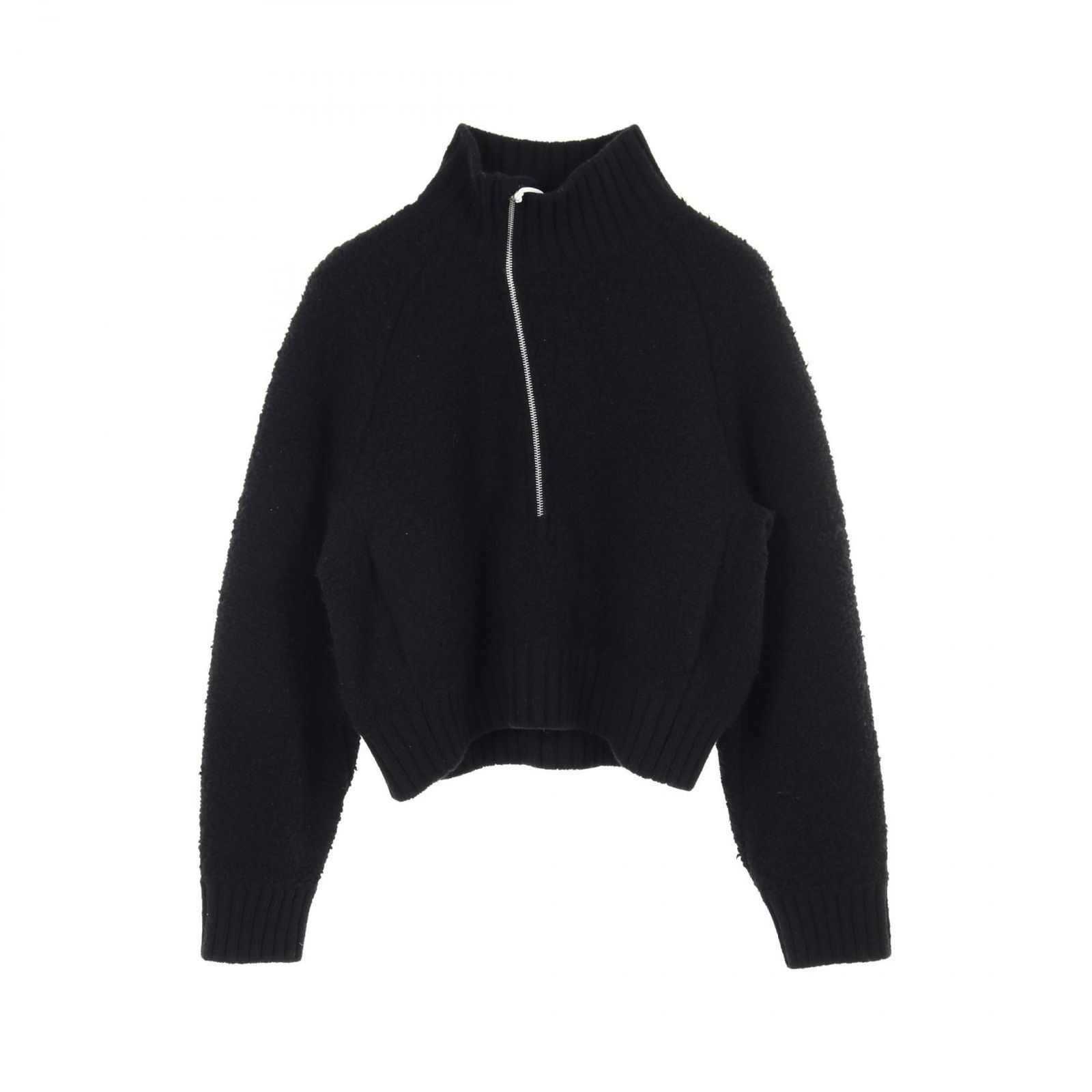 エヌティーエヌ NTN ニット HALF ZIP-UP SWEATER ブラック ウール 