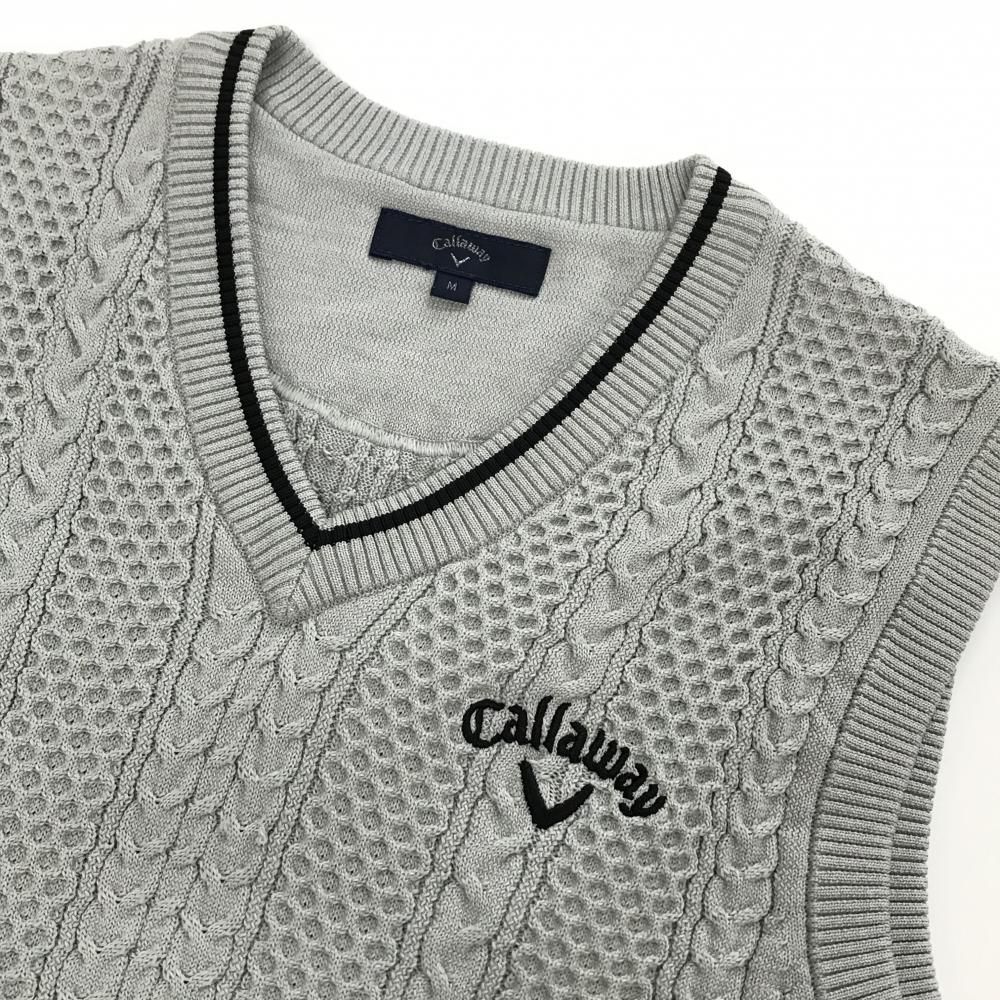 極美品メンズL☆and per se アンパスィ ベスト 総柄 ゴルフ 白 ロゴ