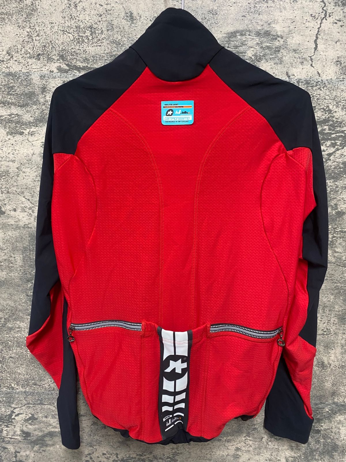 JE639 アソス ASSOS iJ.haBu5 長袖 サイクルジャケット 黒 赤 M