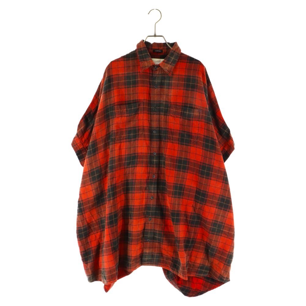 【R13】チェック柄オーバーサイズボックスシャツドレス R13 (アールサーティン) 22SS Plaid Oversize Boxy Shirtdress