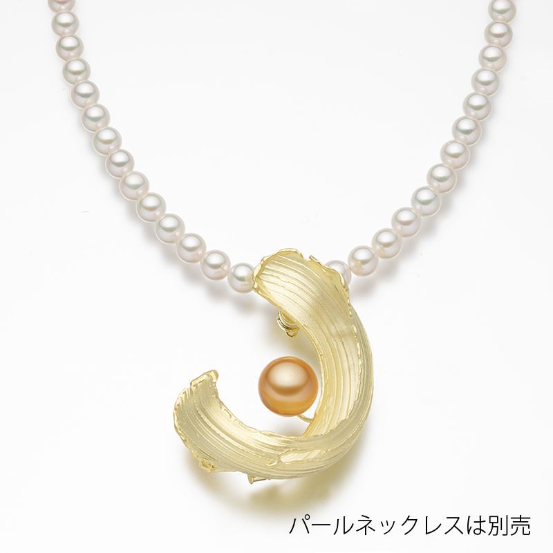 白蝶パールブローチ 金色 13.7mm 真珠 パール 冠婚葬祭 ギフト