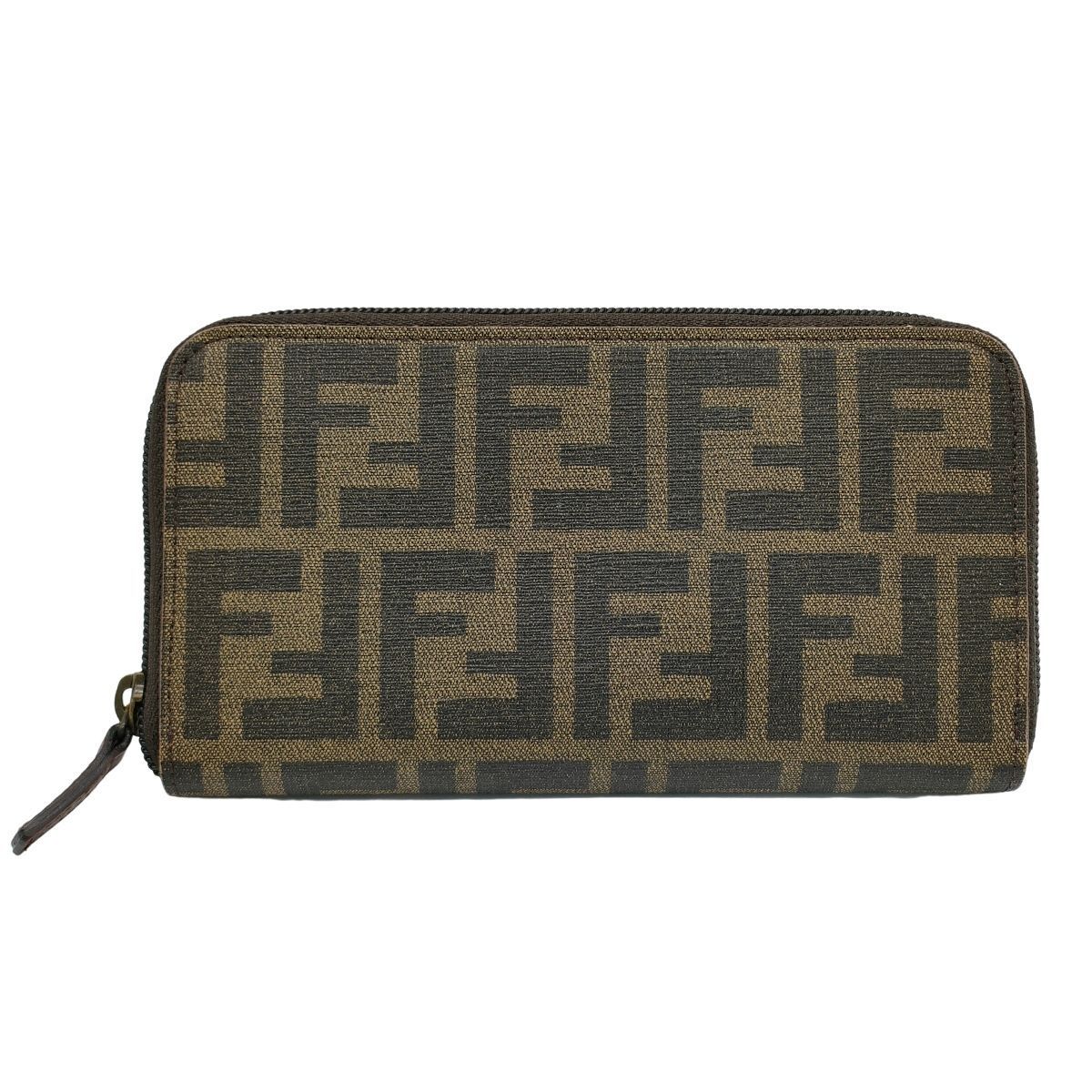 美品✨FENDI フェンディ 長財布 エフイズ ロゴ金具 レザー