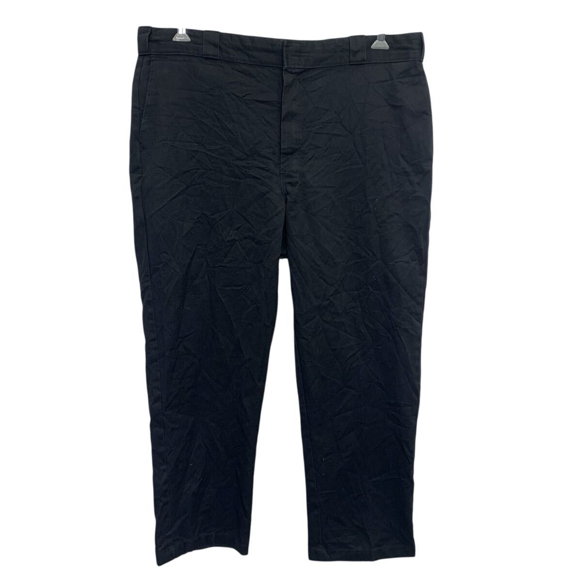 Dickies ワークパンツ W42 ブラック ディッキーズ ジップアップ